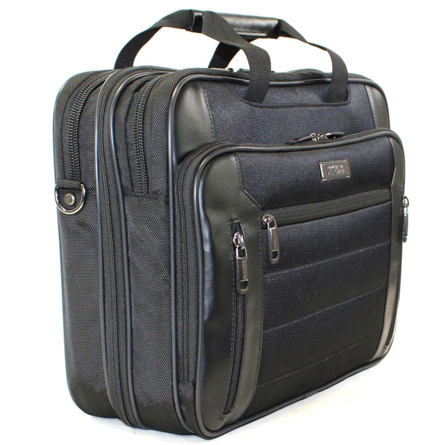 slide 3 of 3, Kenneth Cole Reaction Keystone Collection Laptop Case, Black, 17.3 in