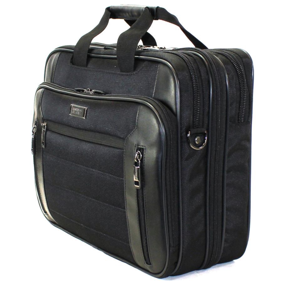 slide 2 of 3, Kenneth Cole Reaction Keystone Collection Laptop Case, Black, 17.3 in