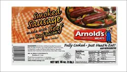 Arnold's Kielbasa Smoked Beef Bacon