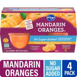 Kroger No Sugar Added Mandarin Oranges Bowls