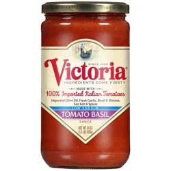 Victoria Low Sodium Tomato Basil Sauce 24 oz. Jar