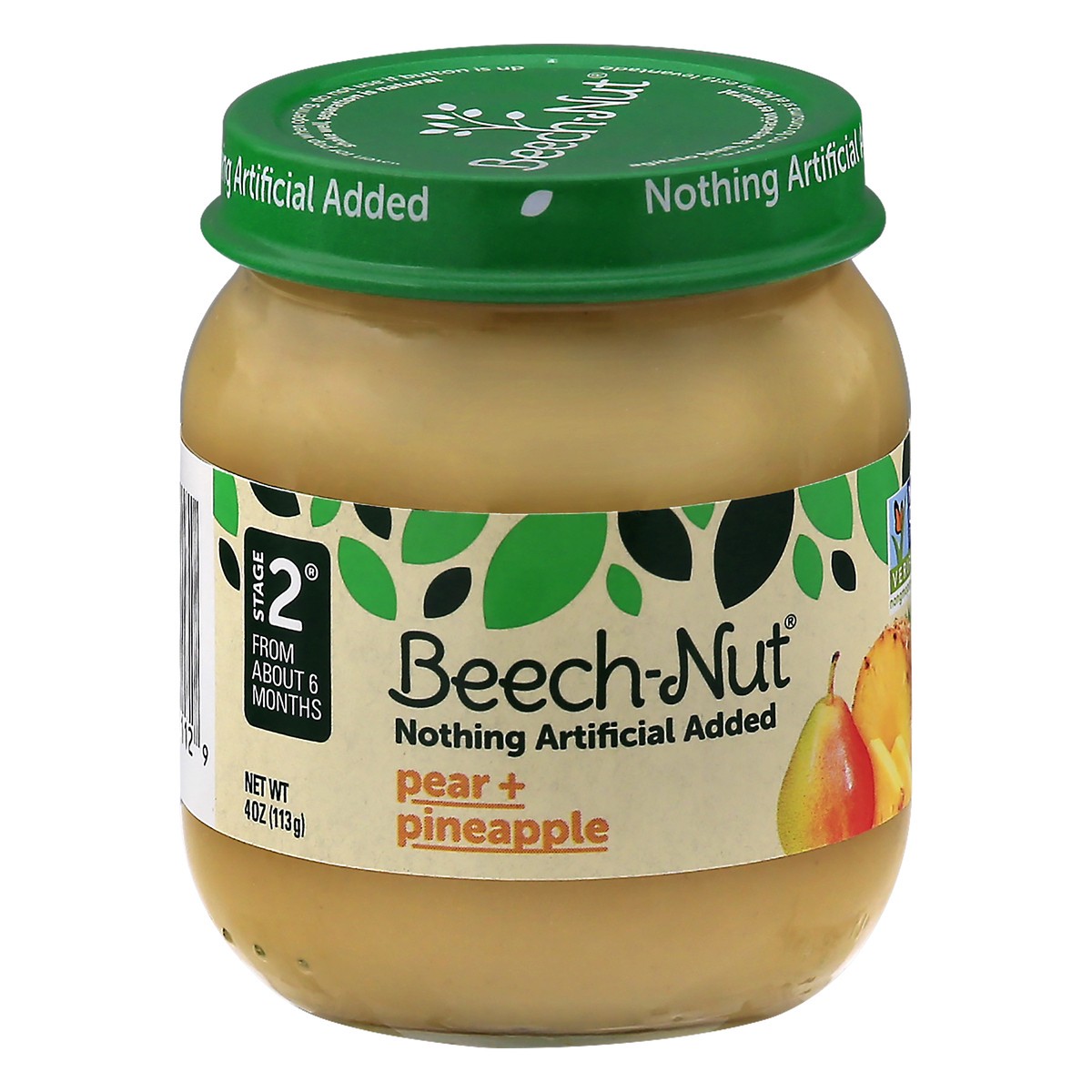 slide 1 of 1, Beech-Nut Stage 2 Baby Food, Pear & Pineapple, 4 oz Jar, 4 oz