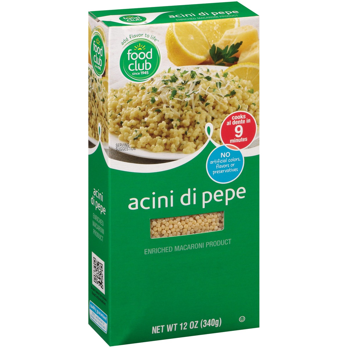 slide 2 of 10, Food Club Enriched Macaroni Product, Acini Di Pepe, 12 oz