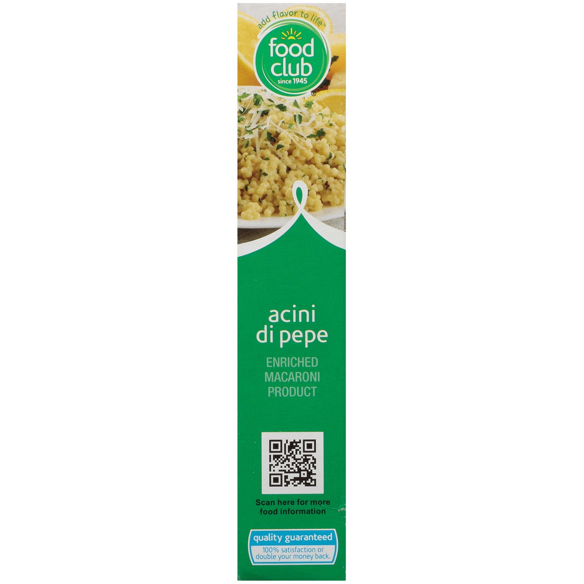 slide 7 of 10, Food Club Enriched Macaroni Product, Acini Di Pepe, 12 oz