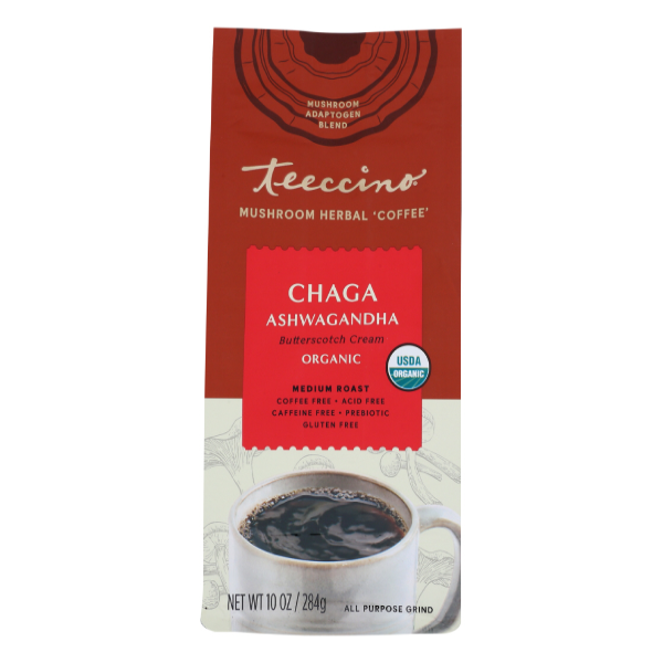 slide 1 of 1, Teeccino Organic Chaga Coffee, 11 oz