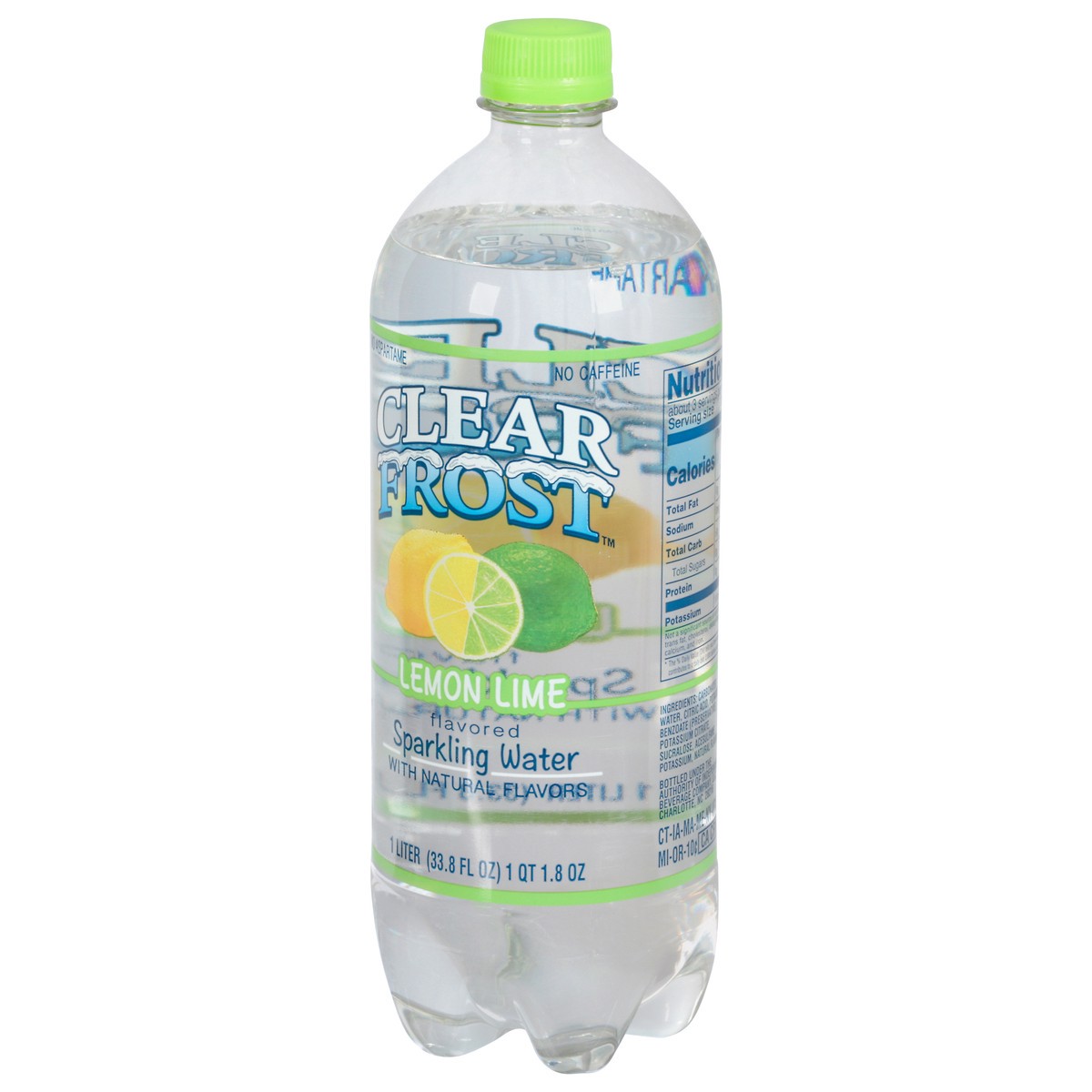 slide 4 of 11, Clear Frost™ flavored sparkling water, lemon lime - 33.8 fl oz, 33.8 fl oz