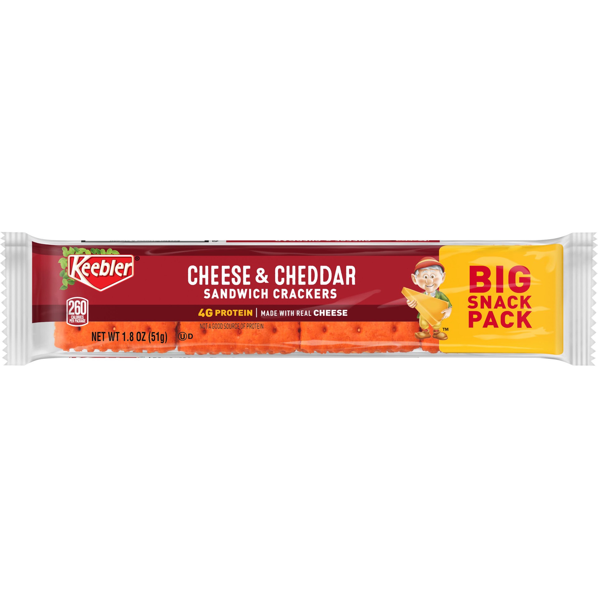 slide 1 of 3, Keebler Kellogg's Keebler Sandwich Crackers, Cheese and Cheddar, 1.8 oz, 1.8 oz