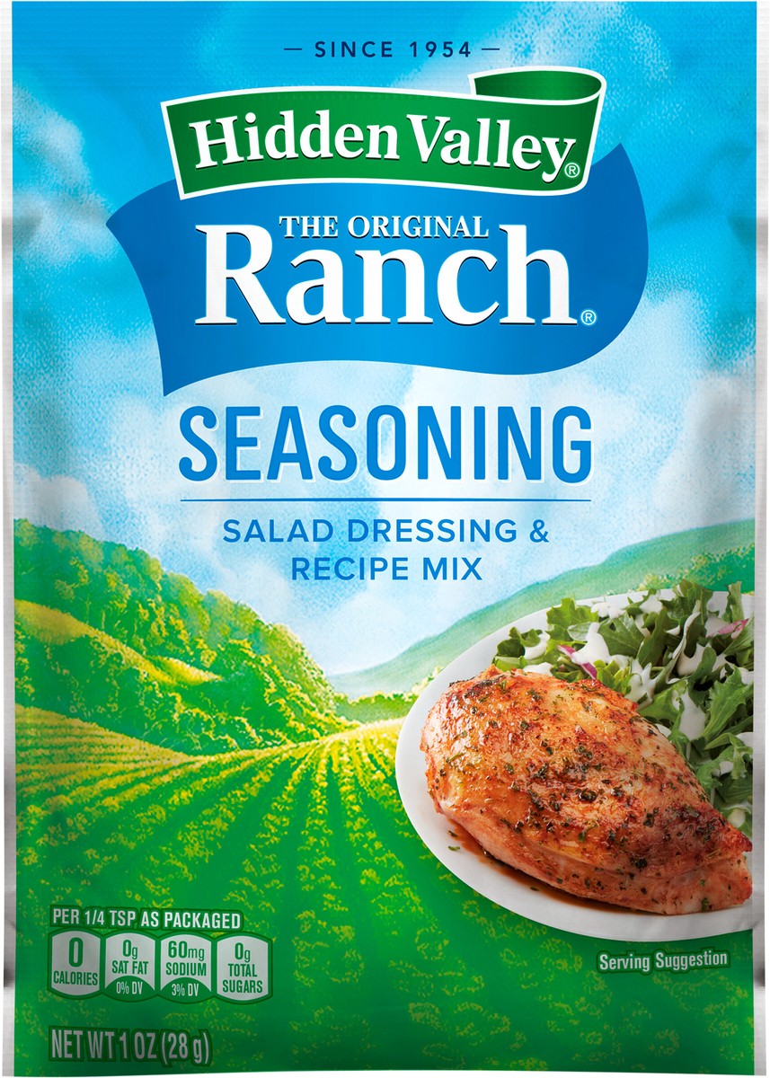 slide 7 of 9, Hidden Valley Original Ranch Salad Dressing & Seasoning Mix, Gluten Free - 1 Packet, 1 oz