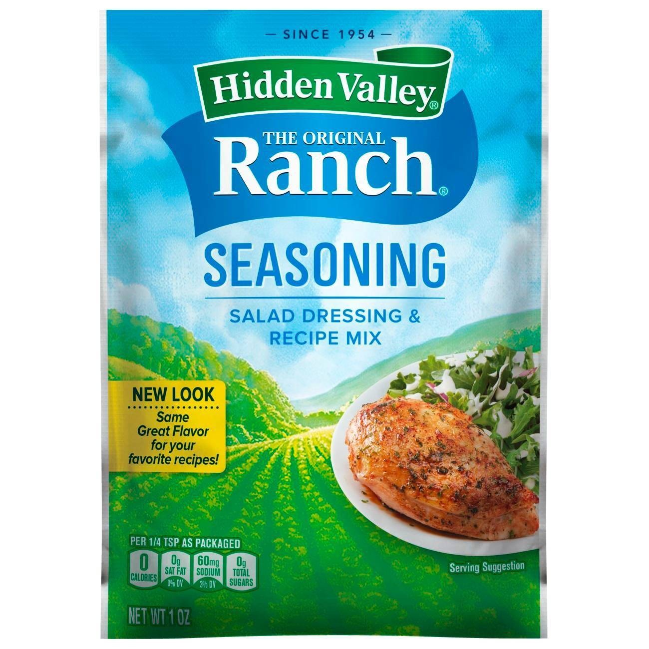 slide 1 of 5, Hidden Valley Gluten Free Original Ranch Salad Dressing & Seasoning Mix Packet, 1 oz