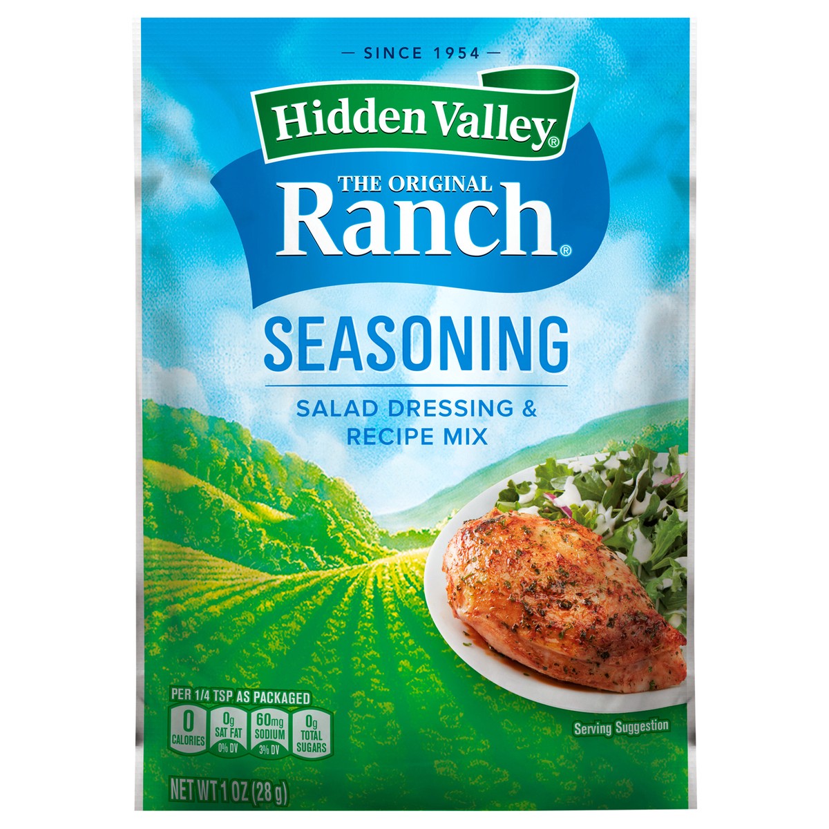 slide 1 of 9, Hidden Valley Original Ranch Seasoning, Dressing and Recipe Mix, 1 Ounce, 1 oz