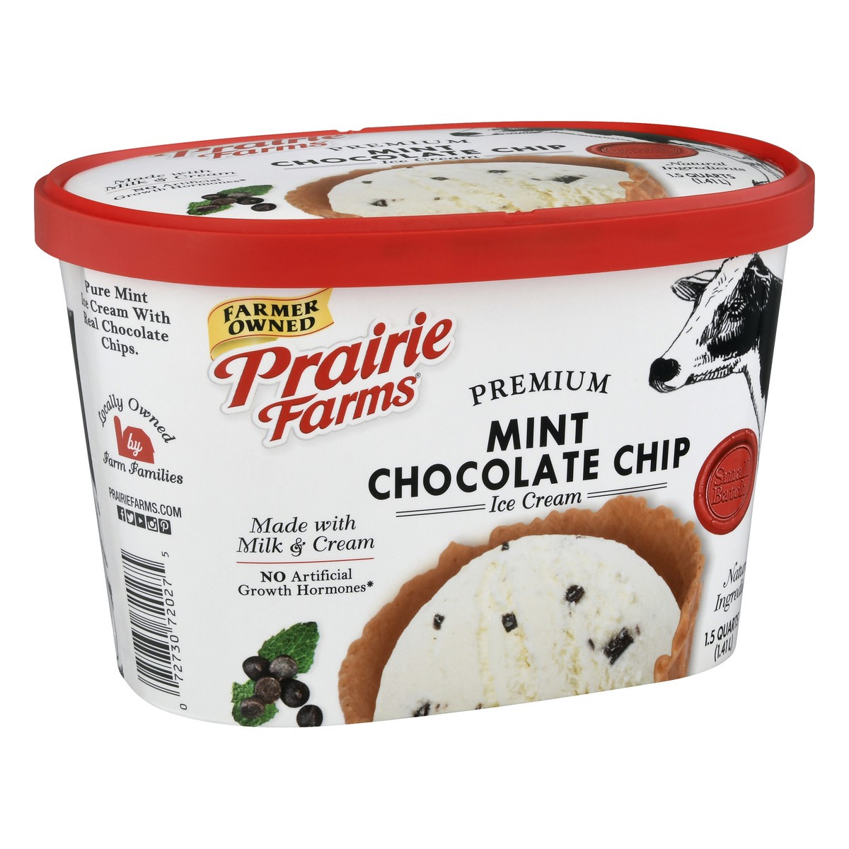 slide 11 of 13, Prairie Farms Premium Mint Chocolate Chip Ice Cream 1.5 qt, 1.5 qt