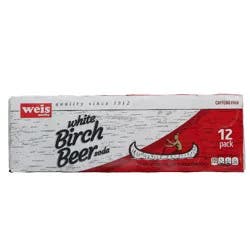 Weis Quality Old Fashioned Caffeine Free White Birch Beer - 12 ct