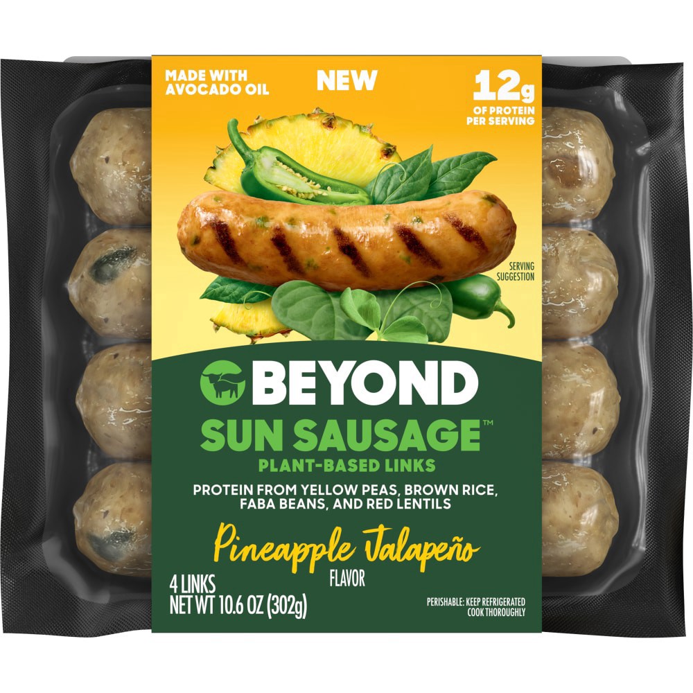 slide 1 of 1, Beyond Meat Pineapple Jalapeno Sausage, 10.6 oz
