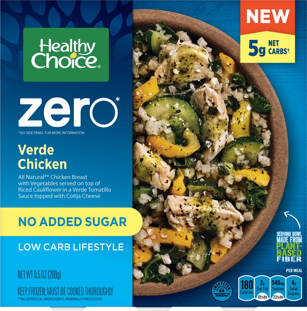 slide 13 of 13, Healthy Choice Zero Low Carb Lifestyle Verde Chicken 9.5 oz, 9.5 oz