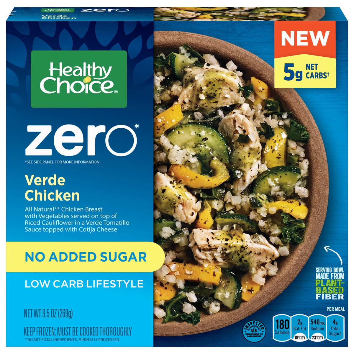 slide 10 of 13, Healthy Choice Zero Low Carb Lifestyle Verde Chicken 9.5 oz, 9.5 oz