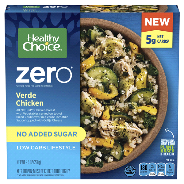slide 1 of 1, Healthy Choice Zero Verde Chicken Low Carb Lifestyle Frozen Meal, 9.5 oz