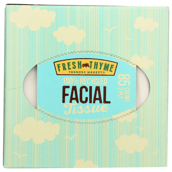 slide 1 of 1, Fresh Thyme Farmers Market 100% Recycled Facial Tissues, per lb
