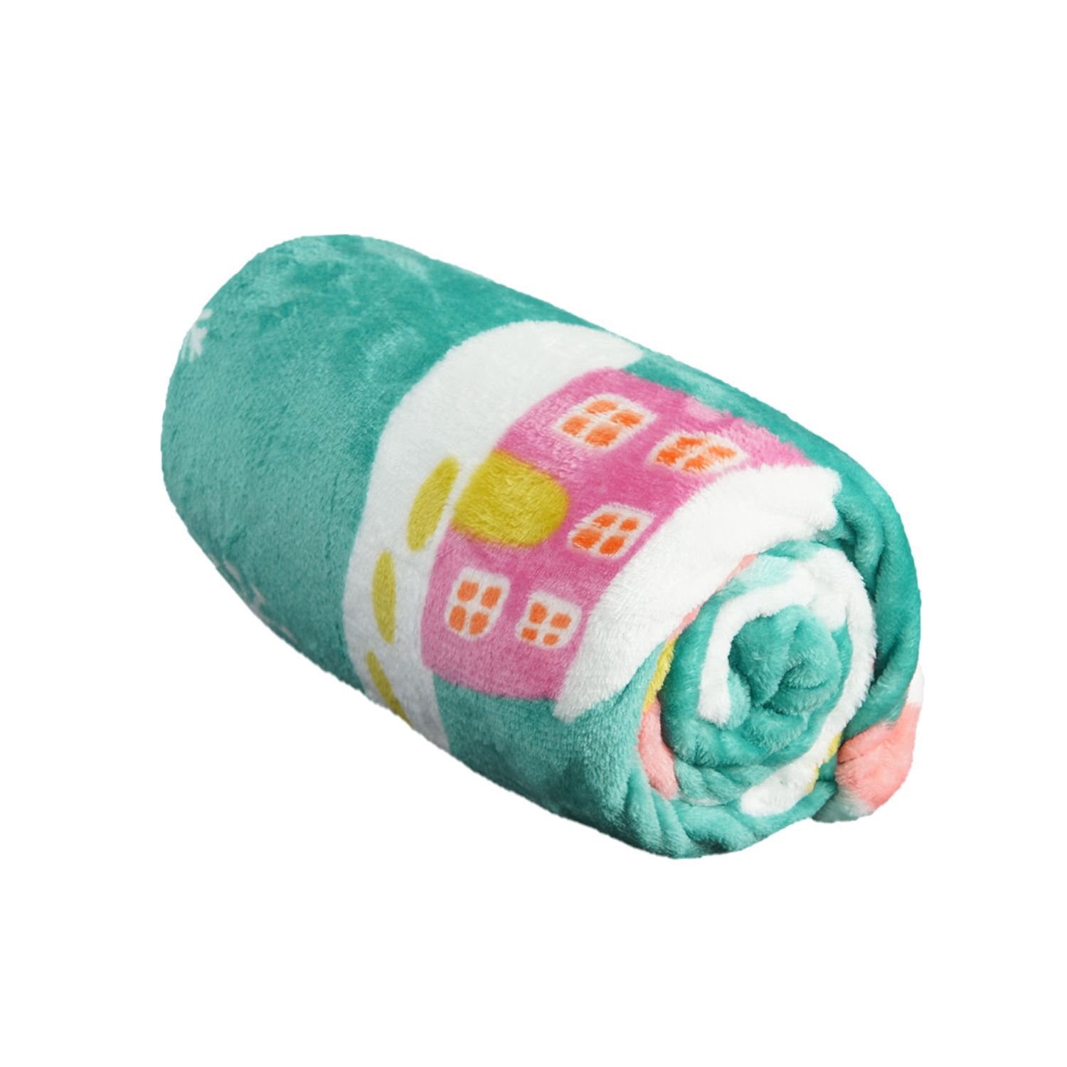 slide 2 of 3, Joyward Flannel Throw Blanket, Houses, 50 X 60 In, 1 ct