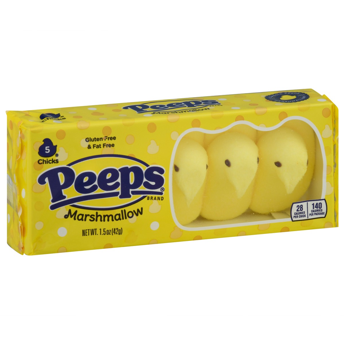 slide 5 of 9, Peeps Yellow Marshmallow Chicks Easter Candy - 1.5 Oz, 1.5 oz