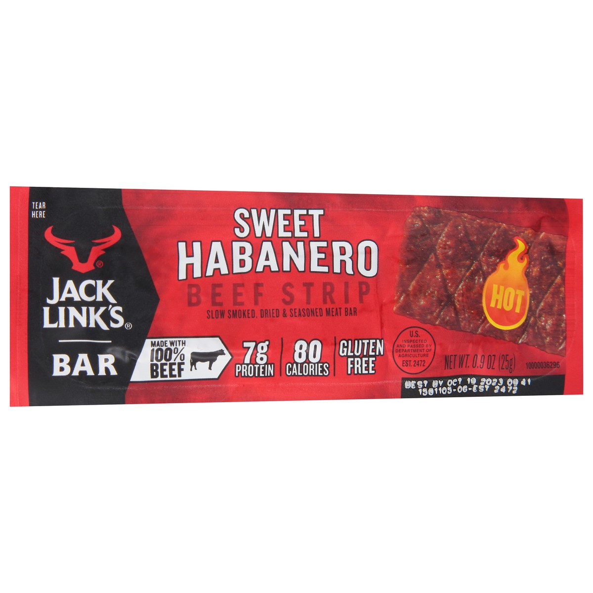 slide 2 of 11, Jack Link's Sweet Habanero Strip Beef, 0.9 oz