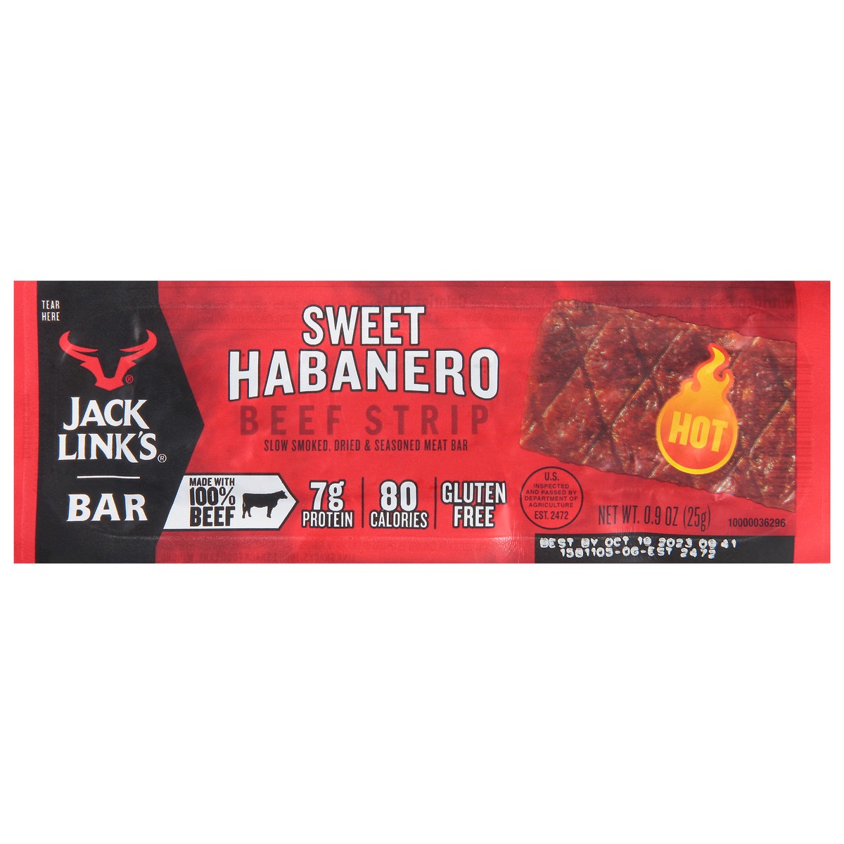 slide 1 of 11, Jack Link's .9Oz Jack Link's Sweet Habanero Beef Strip Bar 1/1 Count, 0.9 oz