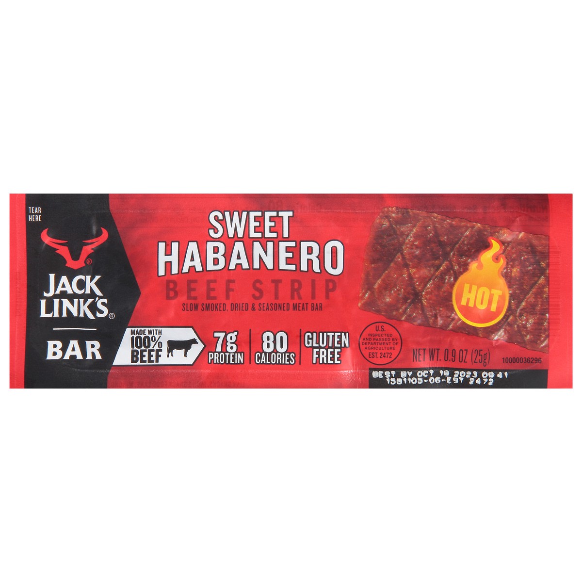slide 11 of 11, Jack Link's Sweet Habanero Strip Beef, 0.9 oz