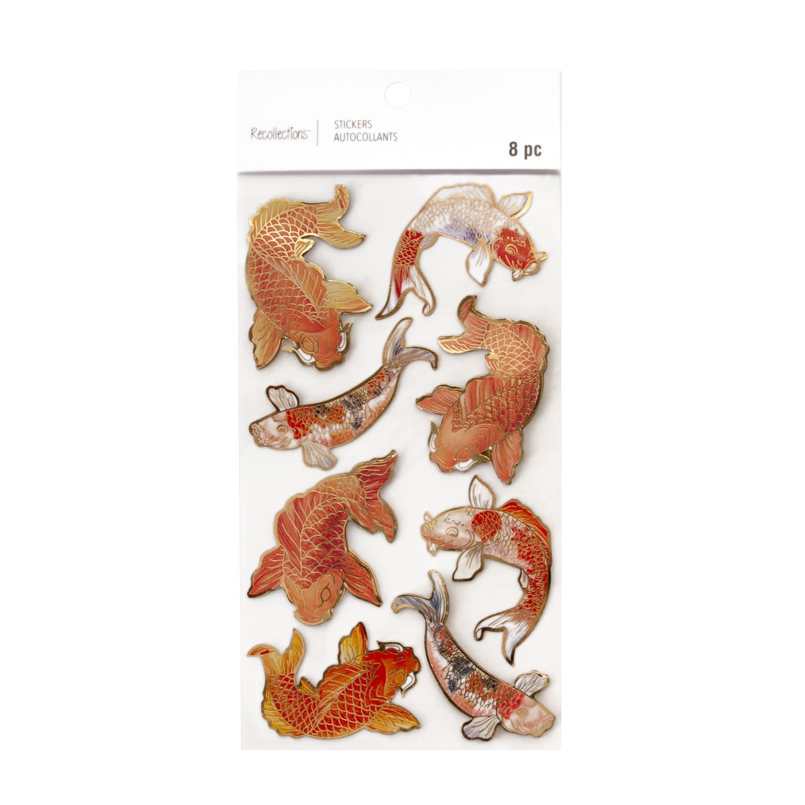 slide 2 of 5, Koi Stickers By Recollections, 3.875 in x 6.875 in