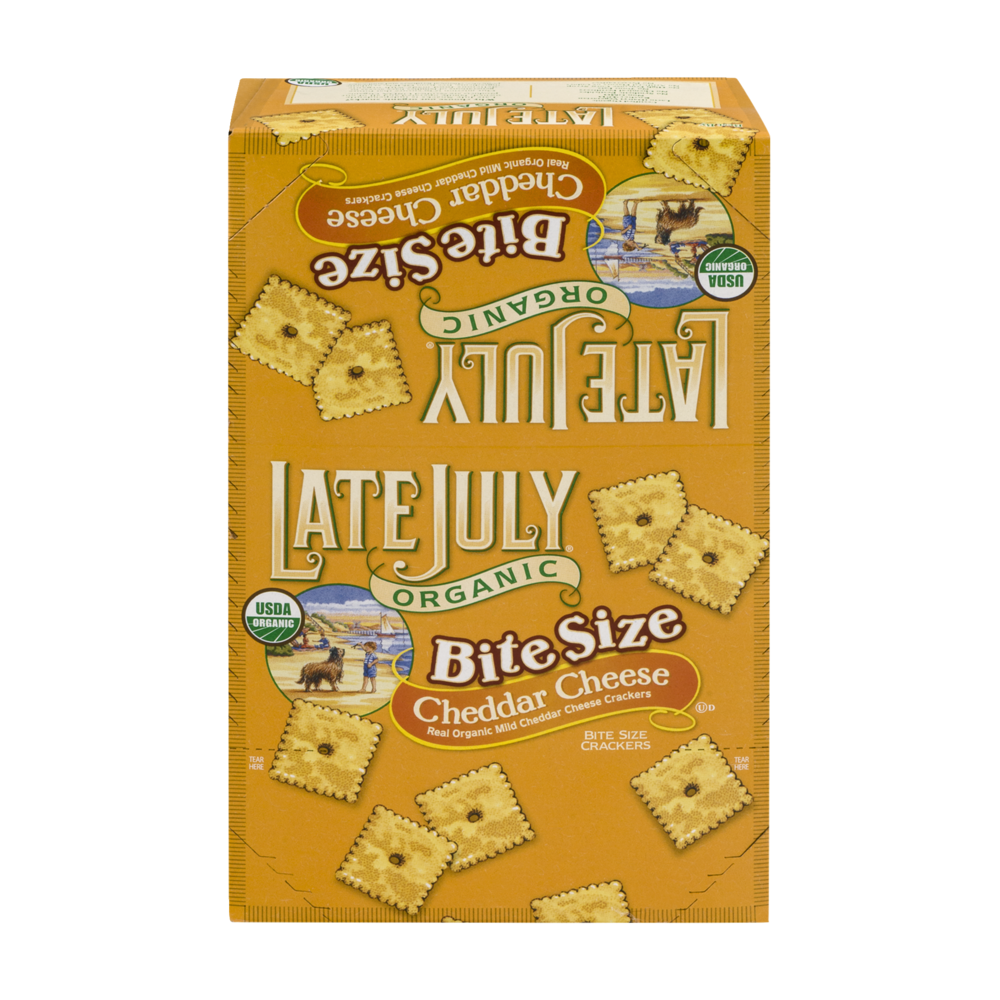 slide 1 of 1, Late July Mini Ched Cheese Crackers, 1 oz