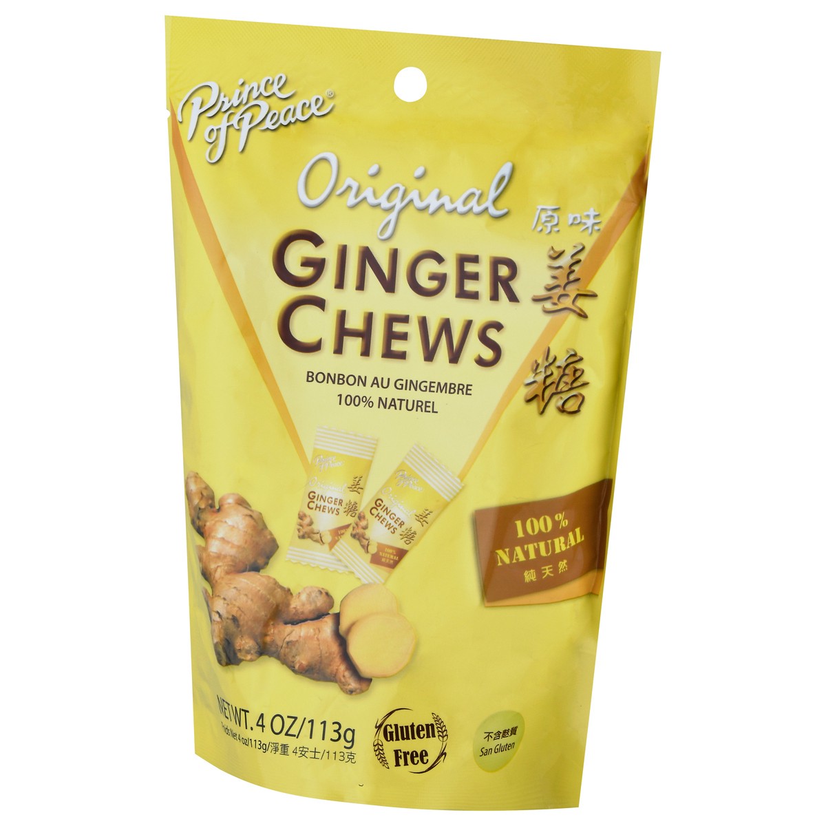 slide 3 of 9, Prince of Peace Original Ginger Chews 4 oz, 4 oz