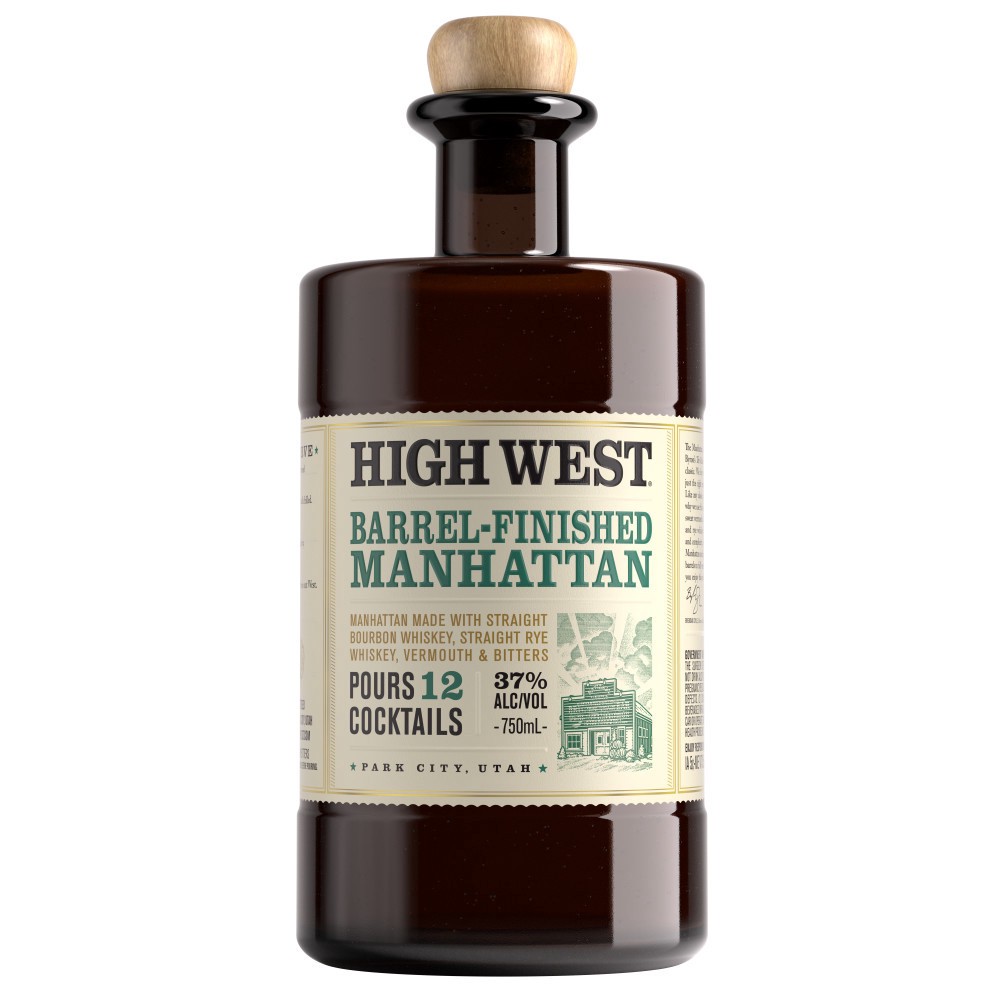 slide 1 of 5, High West Manhattan Barrel Finished Whiskey Premixed Cocktail, 750 mL Bottle, 74 Proof, 25.35 fl. oz