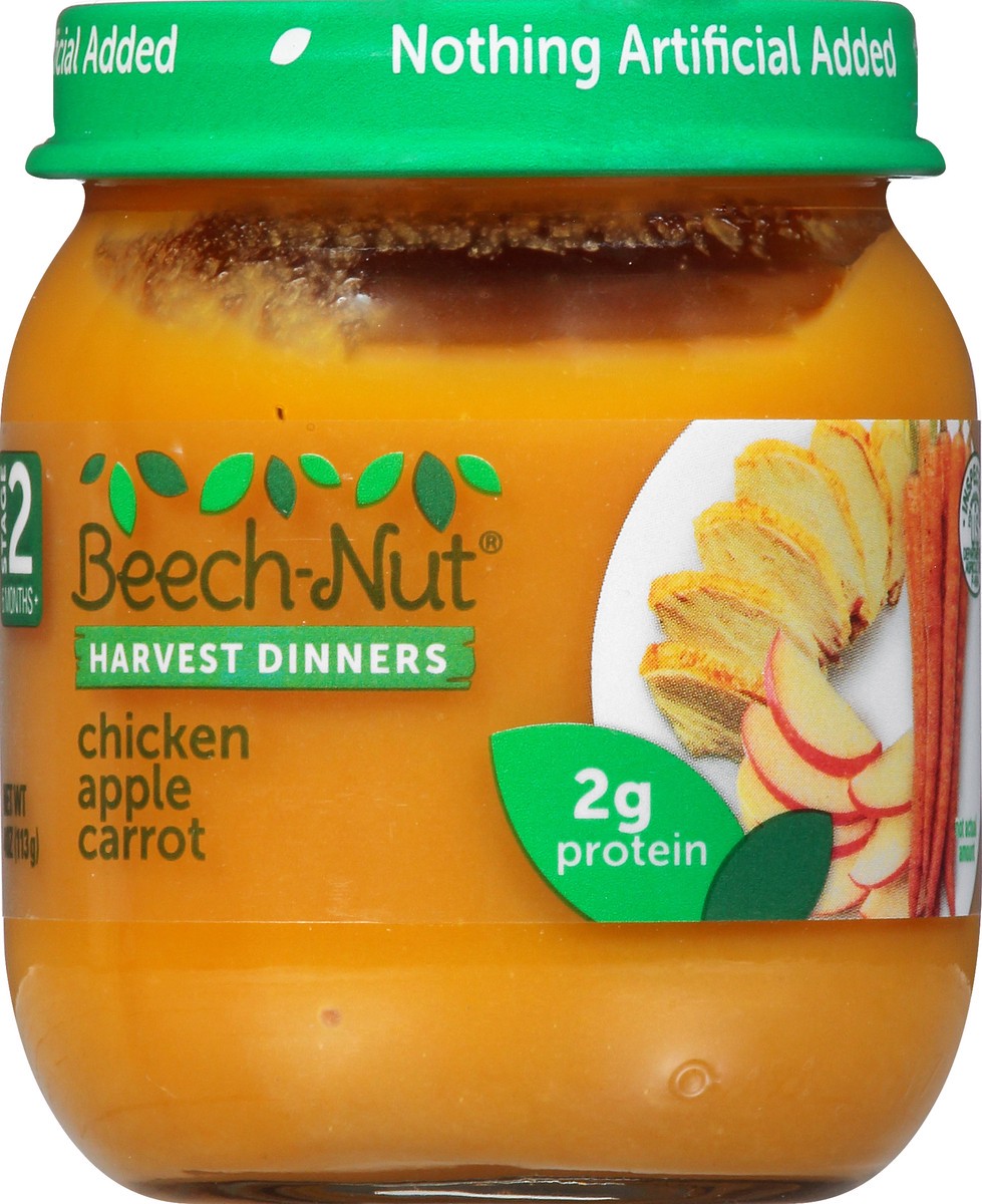 slide 12 of 12, Beech-Nut Harvest Dinners Stage 2, Chicken Apple & Carrot Baby Food, 4 oz Jar, 4 oz