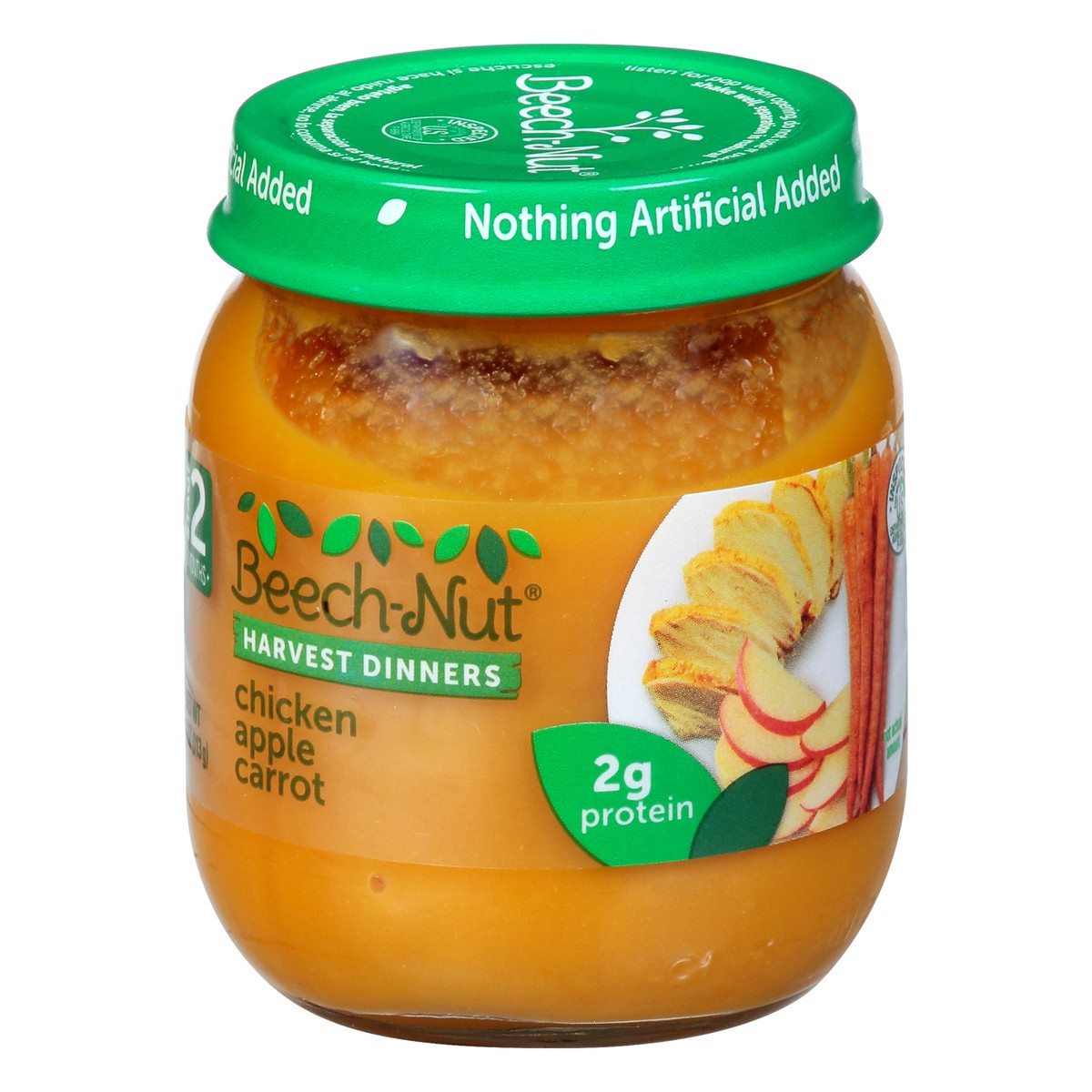 slide 1 of 12, Beech-Nut Harvest Dinners Stage 2, Chicken Apple & Carrot Baby Food, 4 oz Jar, 4 oz