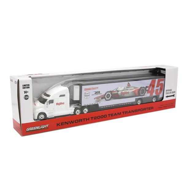 slide 1 of 1, Ntt Indycar Series #45 1:64 Jack Harvey Hauler Transporter Hy-Vee White, 1 ct