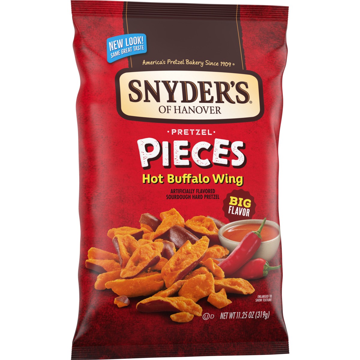 slide 9 of 9, Snyder's of Hanover Hot Buffalo Wing Flavored Pretzel Pieces, 11.25 Oz, 11.25 oz