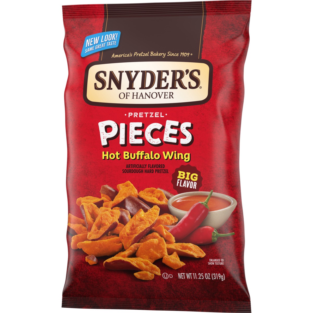 slide 3 of 9, Snyder's of Hanover Hot Buffalo Wing Flavored Pretzel Pieces, 11.25 Oz, 11.25 oz
