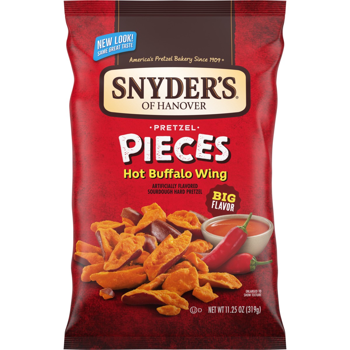 slide 5 of 9, Snyder's of Hanover Hot Buffalo Wing Flavored Pretzel Pieces, 11.25 Oz, 11.25 oz