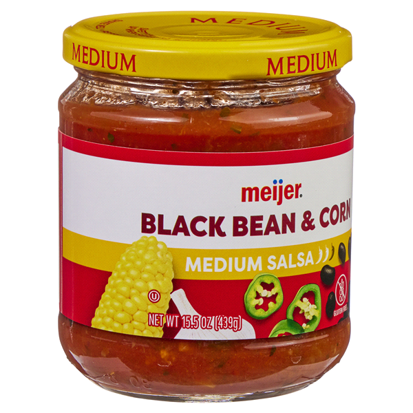 slide 8 of 29, Meijer Medium Black Bean & Corn Salsa, 15.50 oz