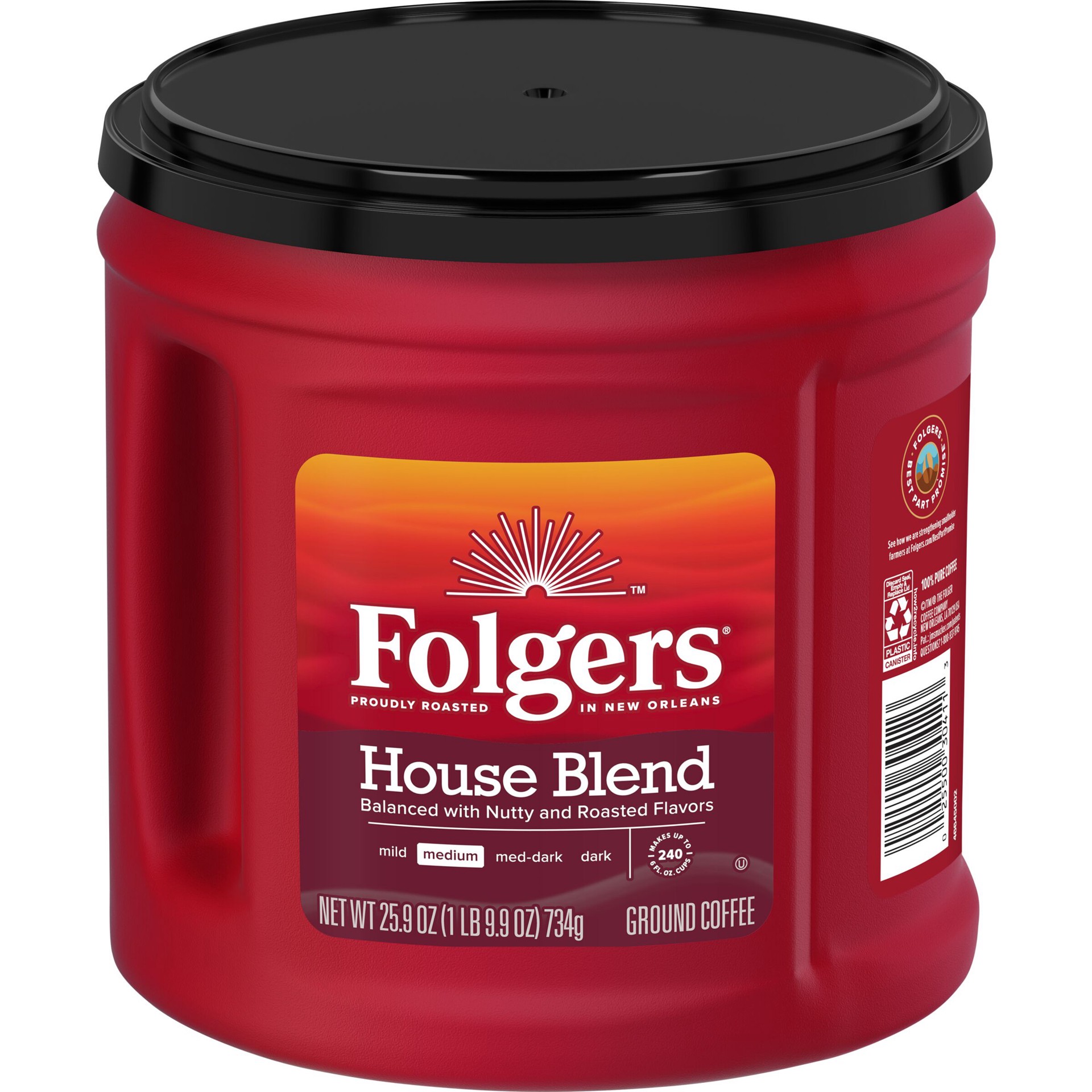 slide 5 of 5, Folgers Coffee, House Blend, 25.9 oz