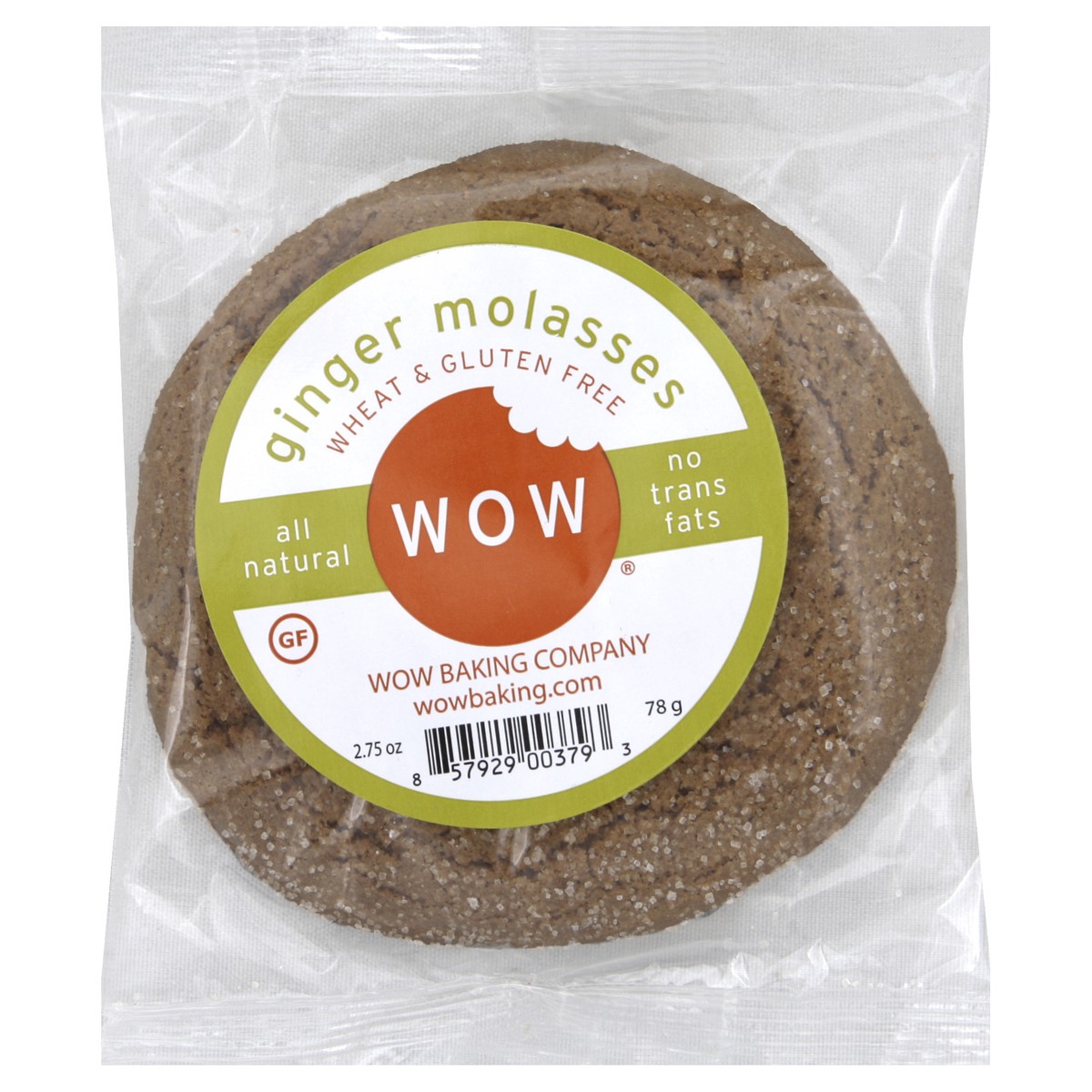 slide 5 of 5, Wow Baking Company Ginger Molasses Cookie, 2.75 oz