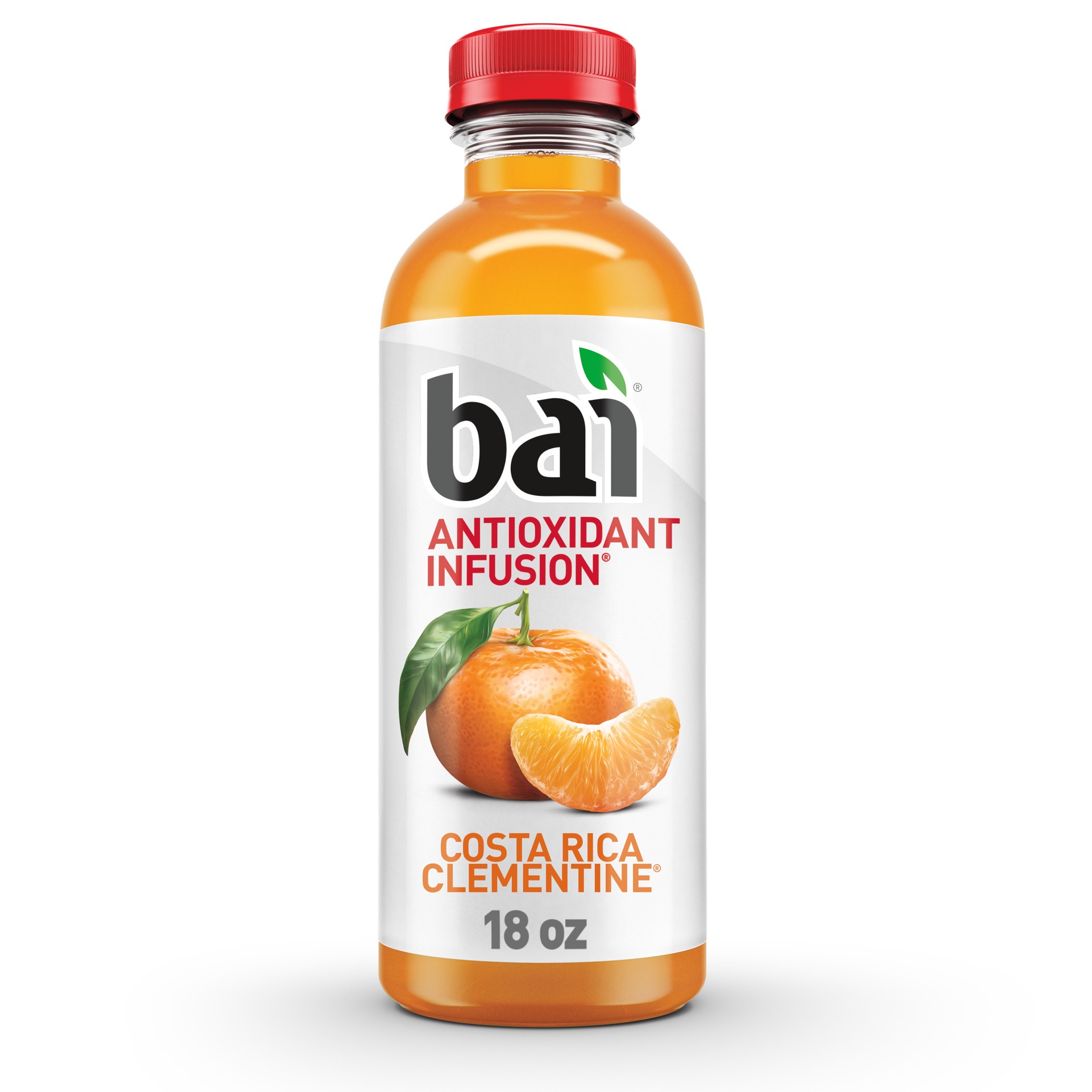 slide 1 of 3, Bai Flavored Water, Costa Rica Clementine, Antioxidant Infused Drinks, 18 Fluid Ounce Bottle, 18 fl oz