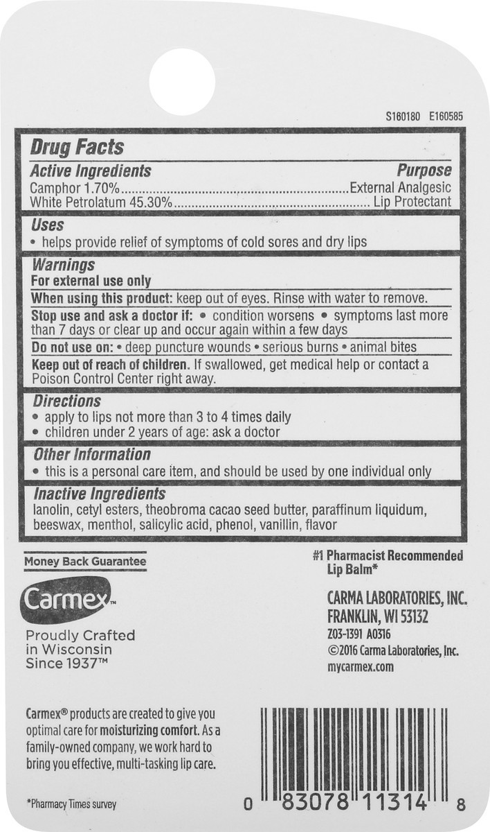 slide 2 of 9, Carmex Medicated Classic Lip Balm Squeeze Tube, 0.35 oz