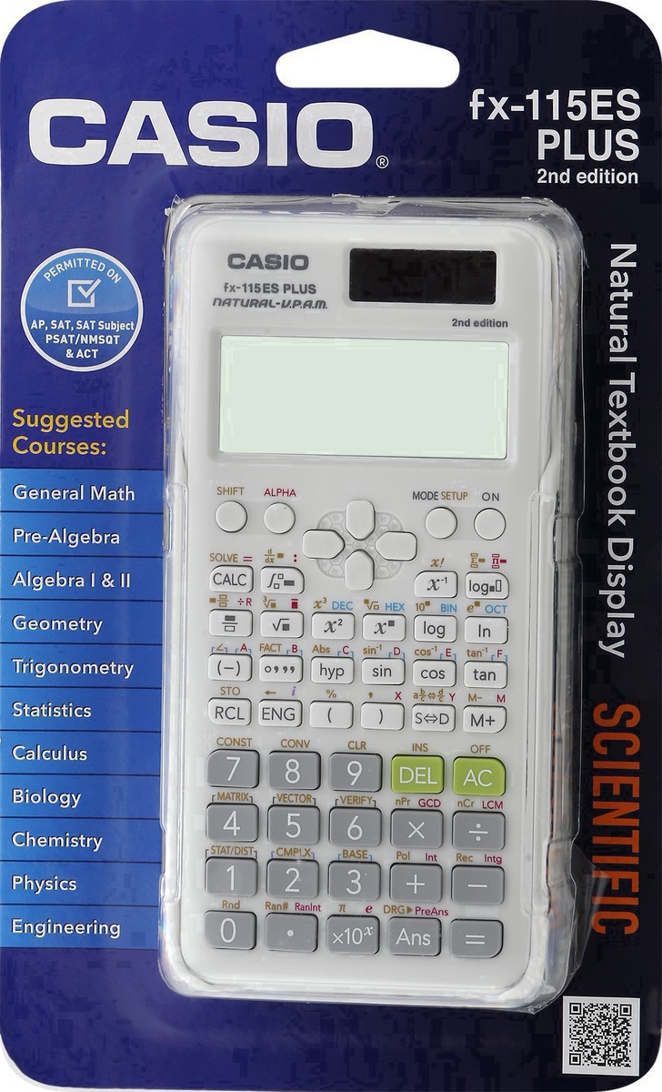 slide 24 of 40, Casio Fx-115Es Plus Natural-V.P.A.M. 2Nd Edition Scientific Calculator, White, Fx-115Espls2-S, 1 ct