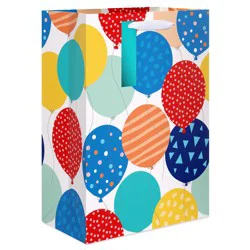 American Greetings Foil Balloons Medium White Gift Bag with Hang Tag