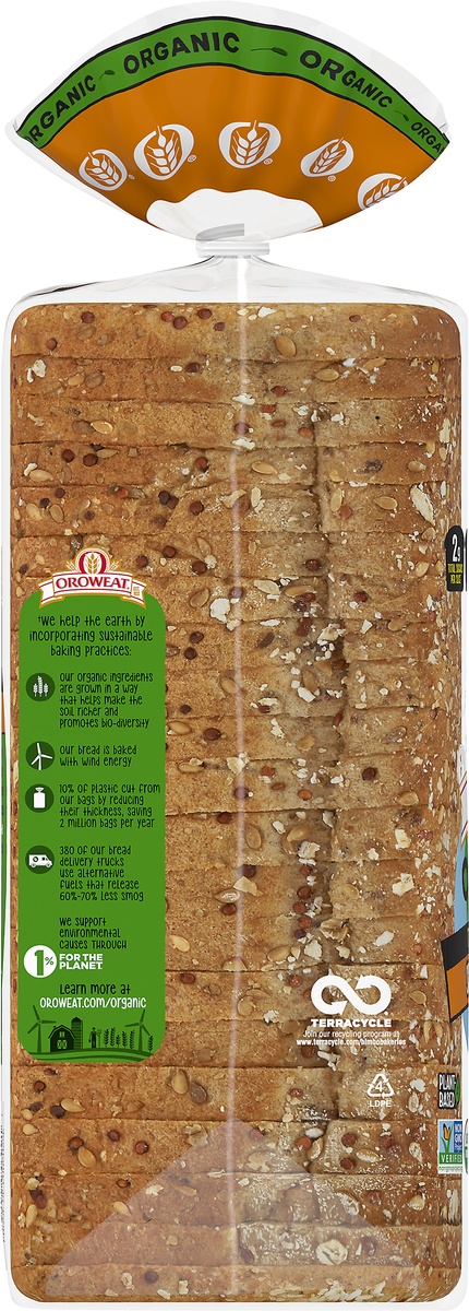 slide 4 of 7, Oroweat Organic Thin Sliced Sprouted Wheat Sandwich Bread, 20 oz