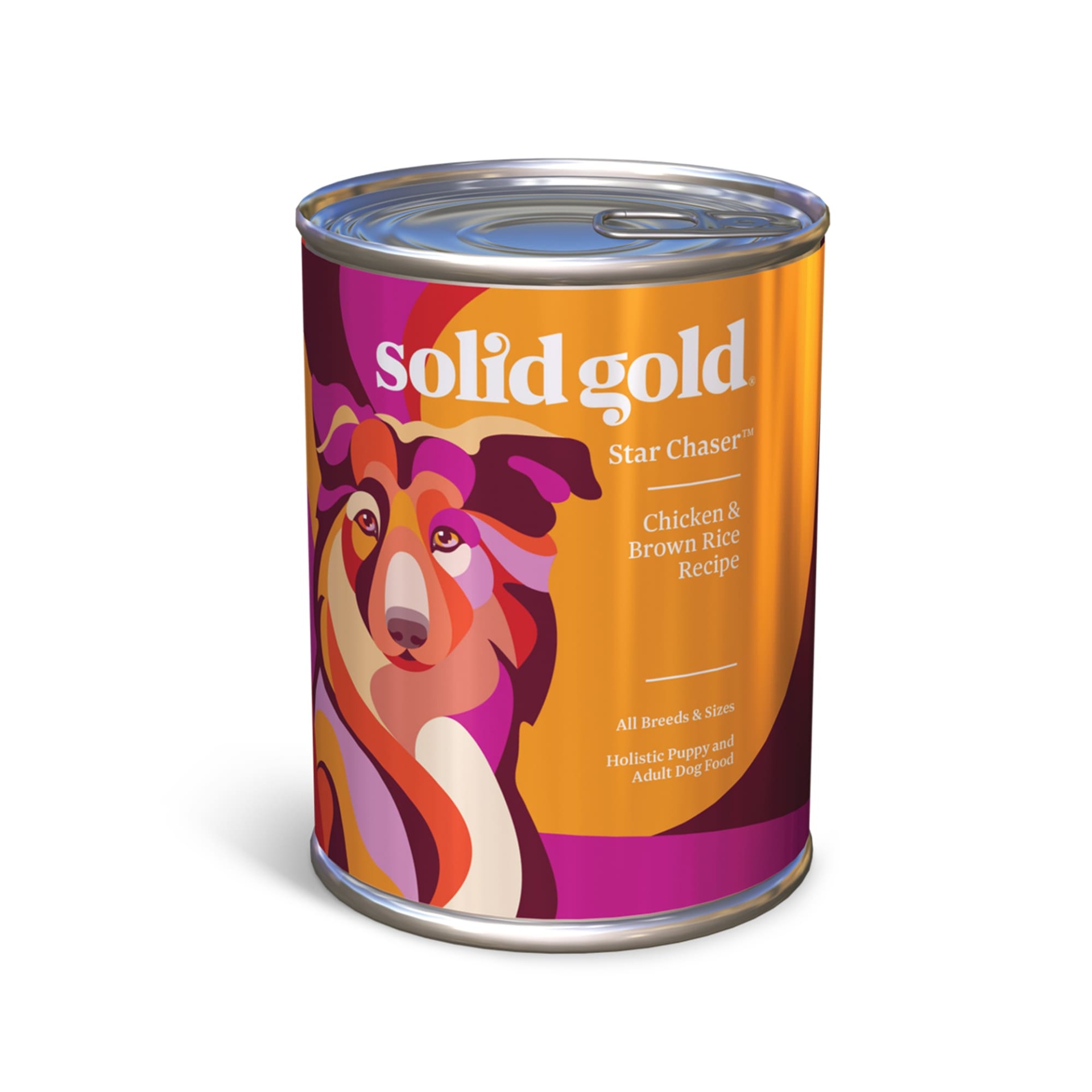 slide 1 of 1, Solid Gold Star Chaser Chicken, Brown Rice, & Vegetable Canned Dog Food, 13.2 oz