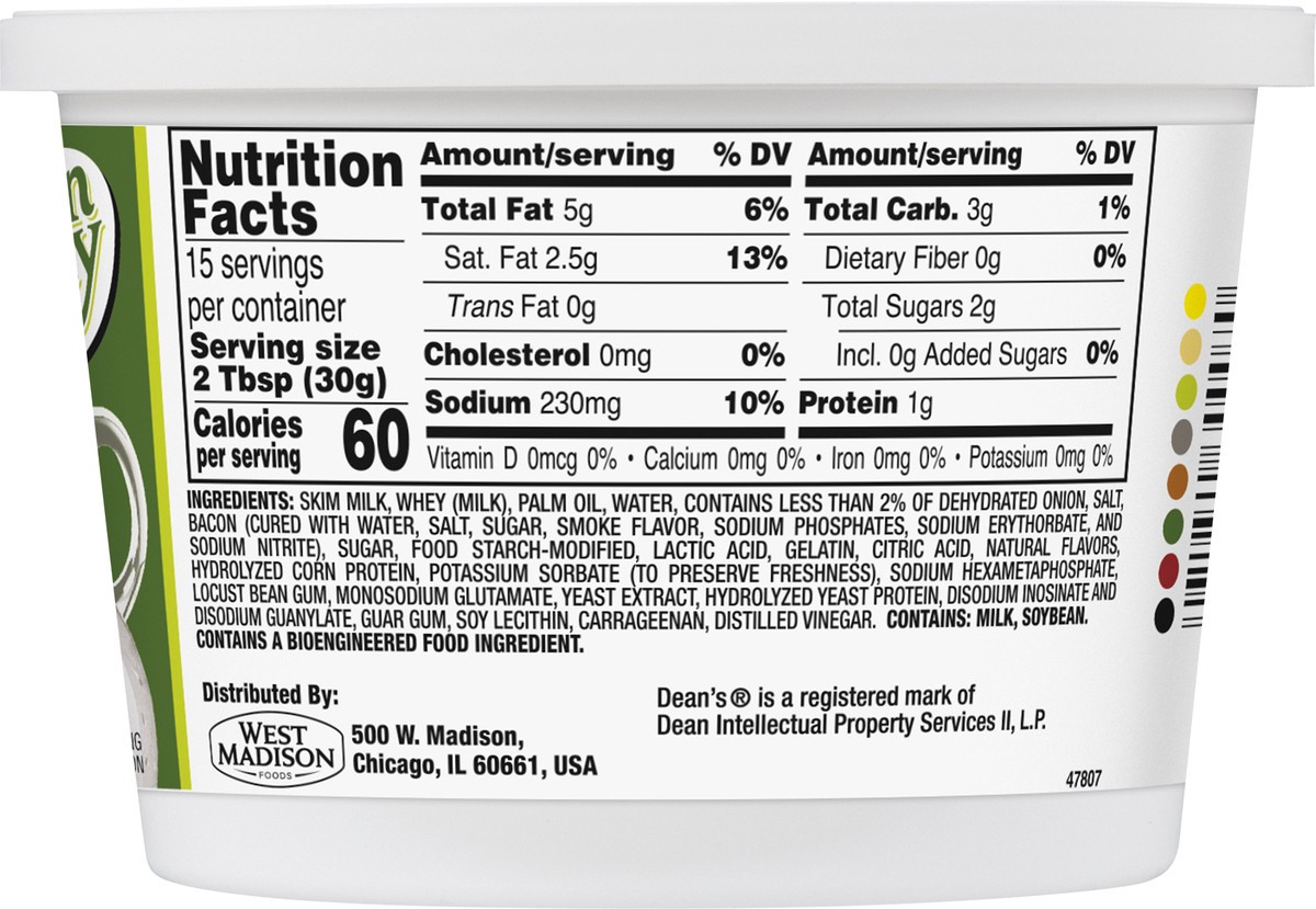 slide 3 of 13, Dean's French Onion with Bacon Dip 16 oz, 16 oz