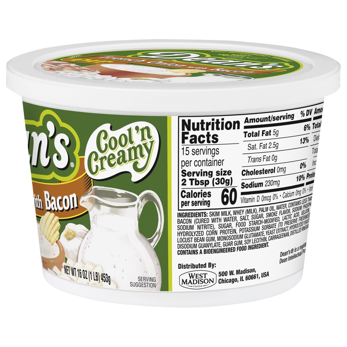 slide 13 of 13, Dean's French Onion with Bacon Dip 16 oz, 16 oz