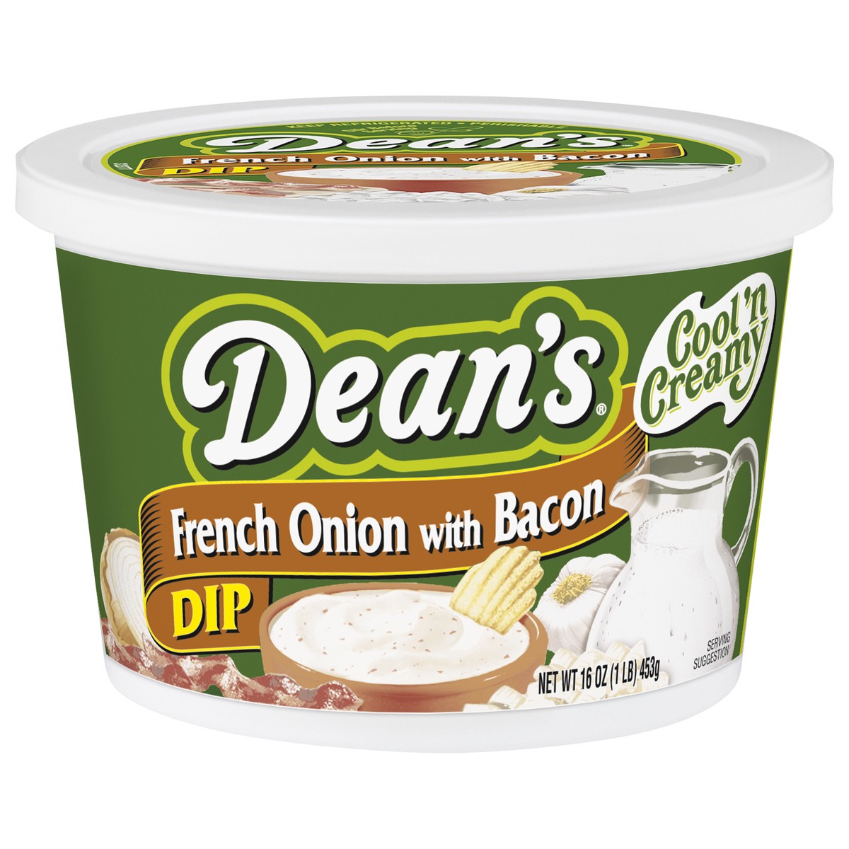 slide 1 of 13, Dean's French Onion with Bacon Dip 16 oz, 16 oz