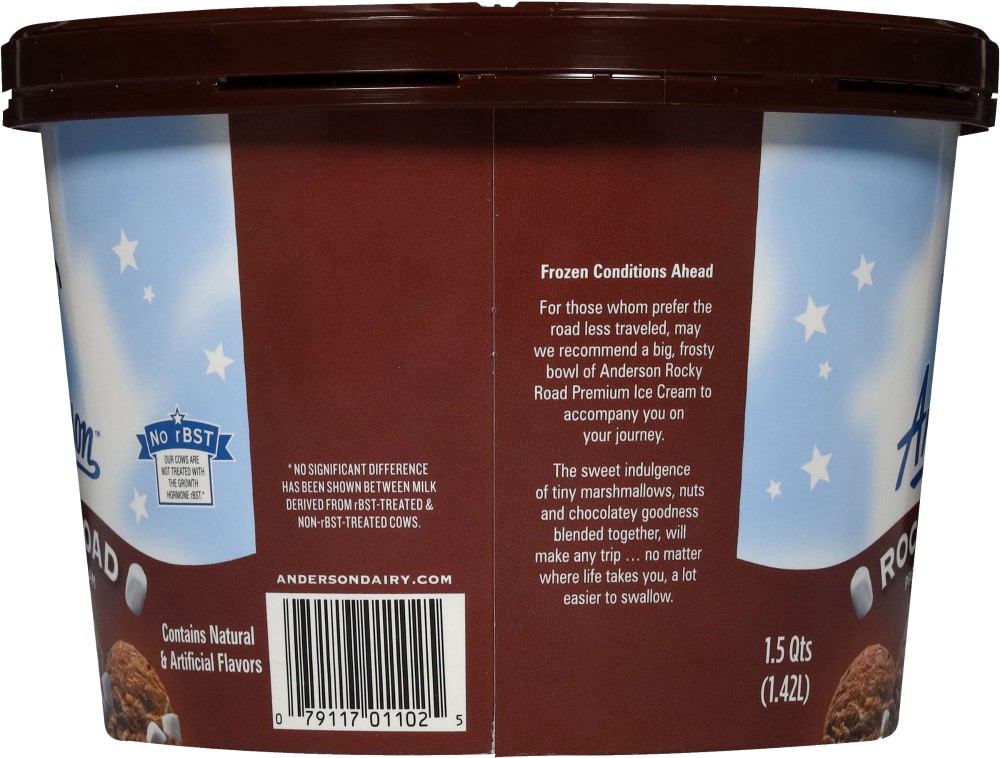 slide 3 of 4, Anderson Dairy Anderson Rocky Road Ice Cream - 48 fl oz, 48 fl oz