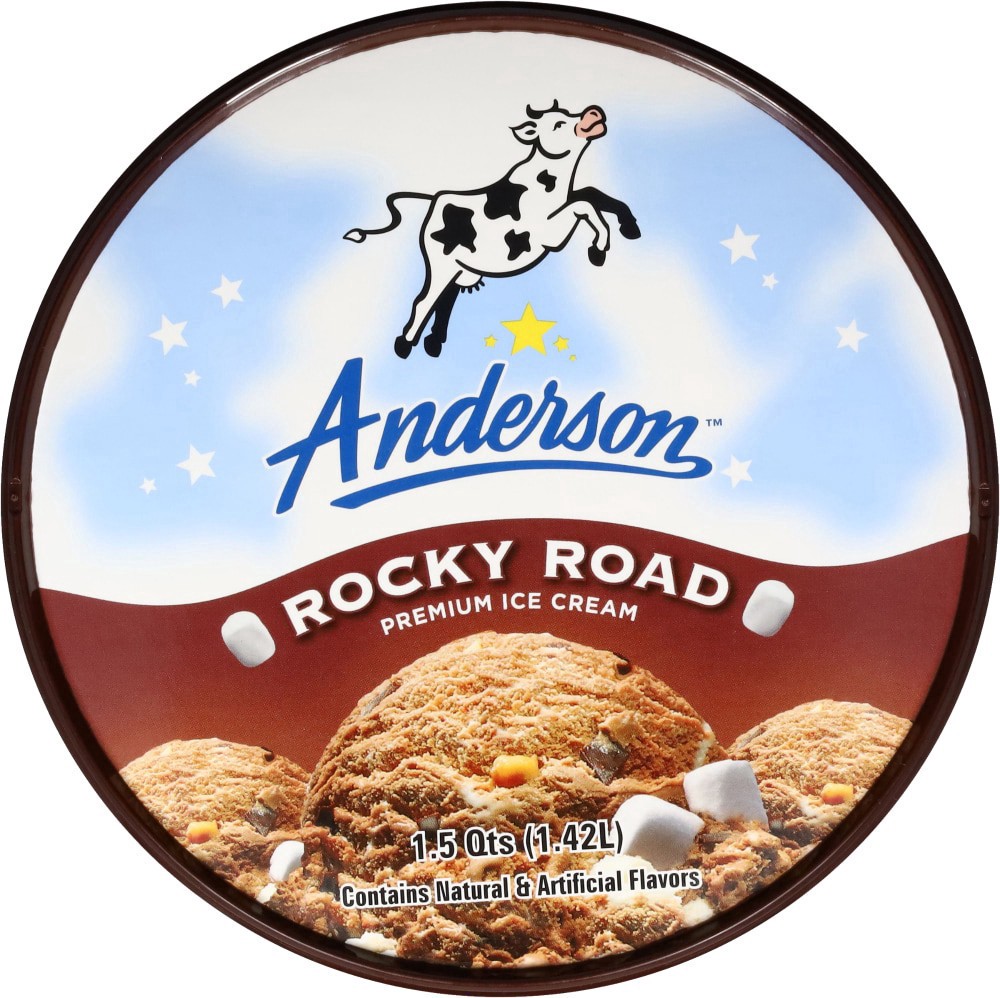 slide 4 of 4, Anderson Dairy Anderson Rocky Road Ice Cream - 48 fl oz, 48 fl oz